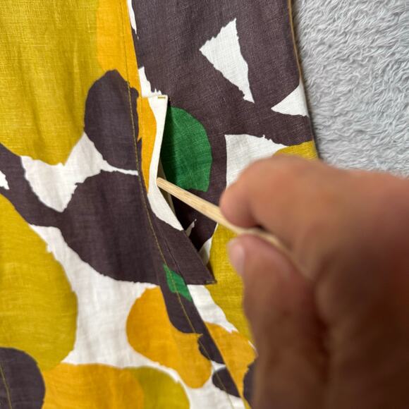 Boden Linen Audrey Sheath Turtleneck Short Sleeve Dress Women 4 Brown Orange Tan - Picture 7 of 11